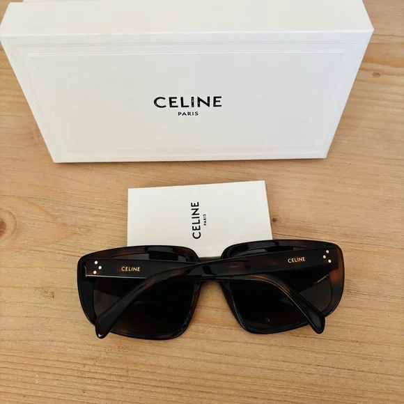 Celine Paris CL400731 53F Tortoise Gradient Authentic Sunglasses w/ Box 60mm 19 - Picture 3 of 12